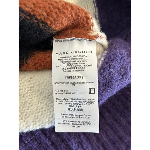 Marc Jacobs womens sweater size XL block stripes Alpaca/Wool blend - Picture 7 of 10